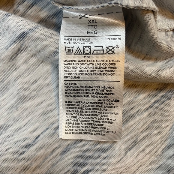 Old Navy Everywear V-Neck Tee XXL Womens Camo Blue Gray - Picture 8 of 8